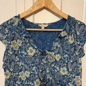 Lucky Brand Blue Floral Blouse